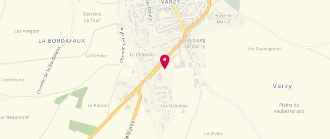 Plan de Avia Xpress, Avenue de la Charite, 58210 Varzy