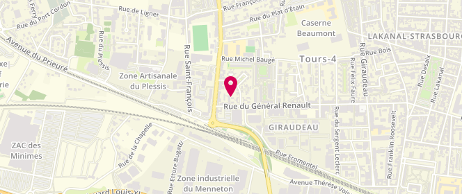 Plan de Carrefour Market RENAULT, 300 Rue du Général Renault, 37000 Tours