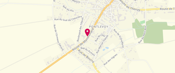 Plan de Carrefour Contact Pontlevoy, 63 Route de Montrichard, 41400 Pontlevoy
