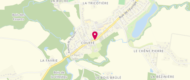 Plan de TotalEnergies GUILLOU, Route Nationale 23 - Les Hautes Landes, 44521 Couffé