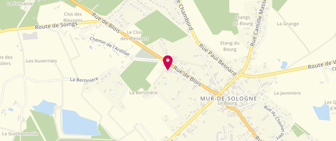 Plan de Access - TotalEnergies, Route de Blois 341, 41230 Mur-de-Sologne
