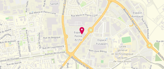 Plan de Auchan la Petite Arche, Rond Point Gustave Effeil, 37100 Tours