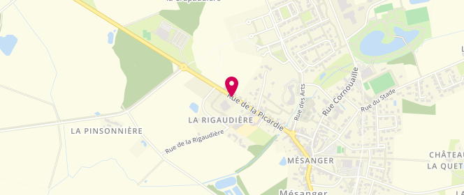 Plan de Aeb Distribution, 731 Rue de la Picardie, 44522 Mésanger