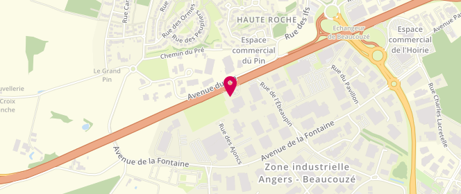 Plan de Access - TotalEnergies, Route Départementale 323- Direction Angers, 49070 Beaucouzé
