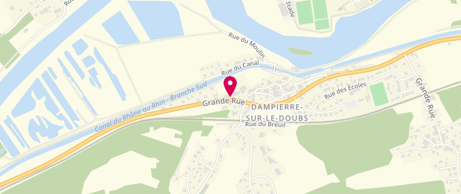 Plan de Carrefour contact, Grande Rue, 25420 Dampierre-sur-le-Doubs