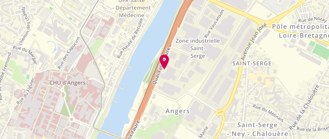 Plan de Access - TotalEnergies, 17 Quai Félix Faure, 49100 Angers