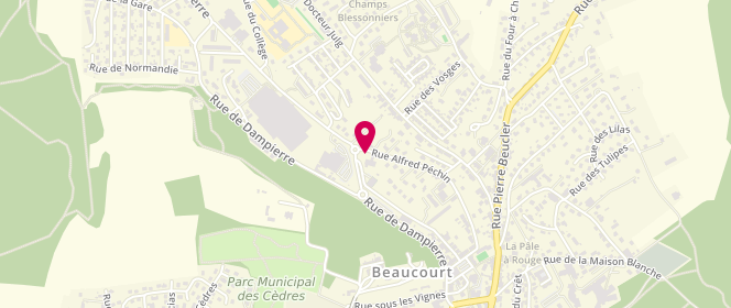 Plan de Access - TotalEnergies, 37 Rue Alfred Péchin, 90500 Beaucourt