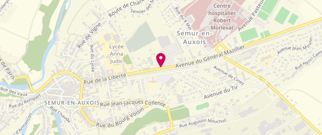 Plan de Intermarche Semur en Auxois, 19 Avenue du Général Mazillier, 21140 Semur-en-Auxois