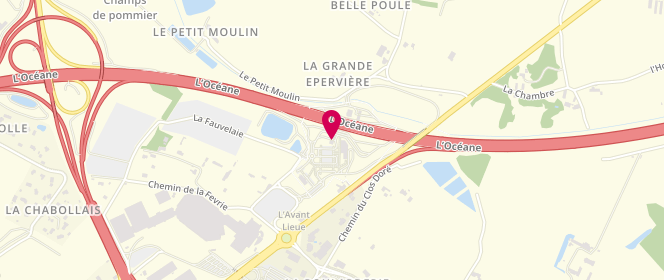 Plan de BP A11 Aire des Portes d'Angers Sud, A 11 Les Portes d'Angers Sud, 49480 Saint-Sylvain-d'Anjou