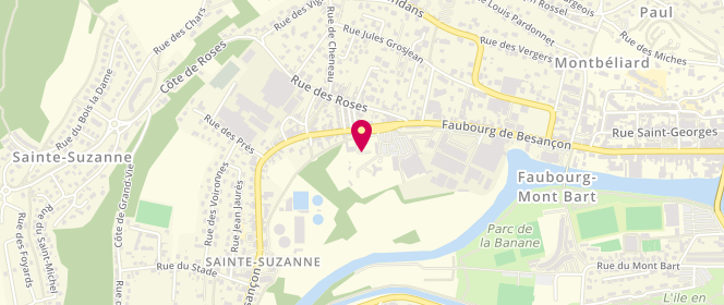 Plan de Super U Montbeliard, 119 Faubourg de Besançon, 25200 Montbéliard