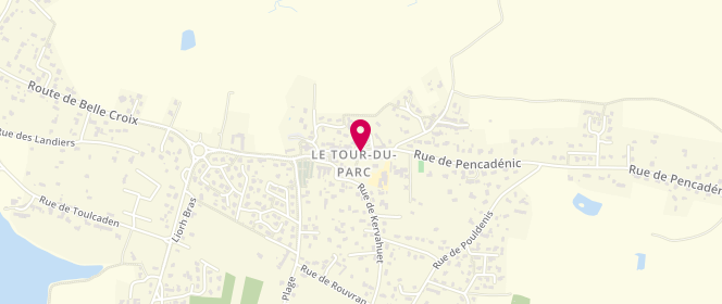 Plan de Carrefour contact, 8 Rue de la Mairie - le Bourg, 56370 Le Tour-du-Parc