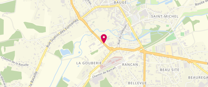 Plan de TotalEnergies AGENCE AUTOMOBILE DU COUASNON STATION TOTAL, Rue Foulques Nerra, 49150 Baugé