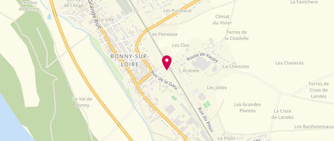Plan de Super U BONNY SUR LOIRE, Zone Industrielle la Champagne, 45420 Bonny-sur-Loire