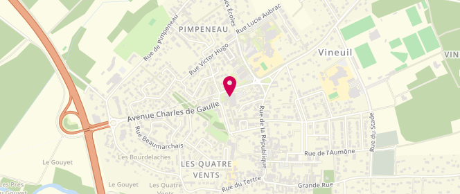 Plan de Intermarche Vineuil, Rue Paul Valéry, 41350 Vineuil