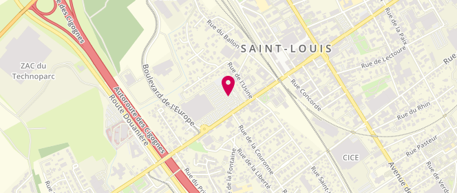 Plan de Intermarché Saint-Louis, 45 Avenue du General de Gaulle, 68300 Saint-Louis