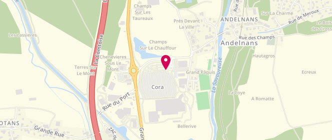 Plan de Cora Andelnans, Route de Montbéliard, 90400 Andelnans