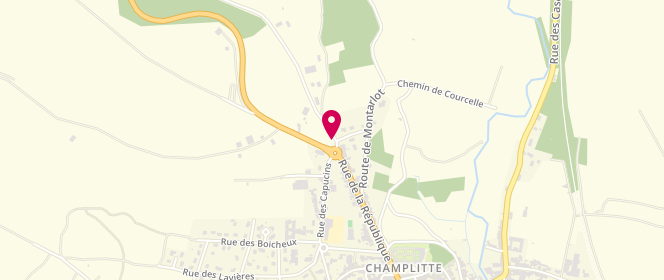 Plan de Carrefour Contact, 1, Route de Langres, 70600 Champlitte