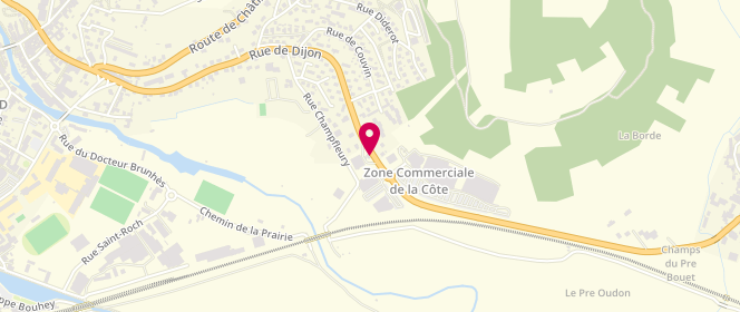 Plan de Access - TotalEnergies, Route de Dijon, 21500 Montbard