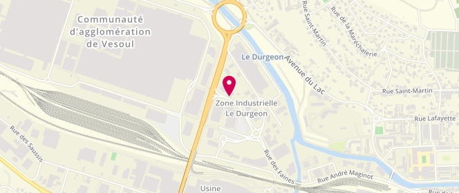 Plan de Access - TotalEnergies, Zone Industrielle Ouest - Rue des Faines, 70000 Noidans-lès-Vesoul