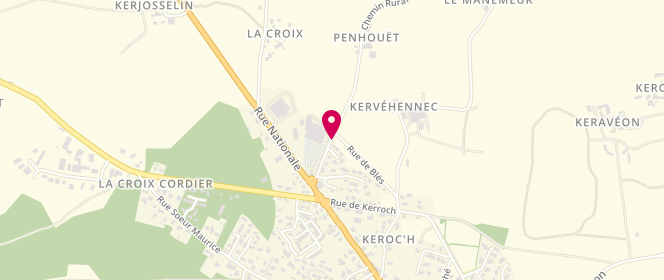 Plan de Intermarche Erdeven, Route de Lorient, 56410 Erdeven