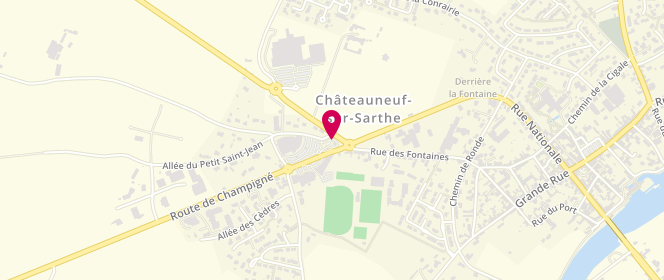 Plan de Super U CHATEAUNEUF SUR SARTHE, Ma Campagne, 49330 Châteauneuf-sur-Sarthe