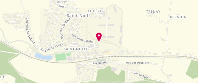 Plan de TotalEnergies Access RELAIS SAINT-NOLFF, Voie Express - Route Nationale 166 - le Bolan, 56250 Saint-Nolff