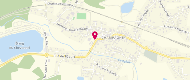 Plan de Colruyt DATS CHAMPAGNEY, 34 Grande Rue, 70290 Champagney