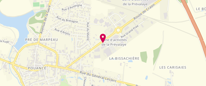 Plan de Access - TotalEnergies, Avenue du Général de Gaulle, 49420 Pouancé