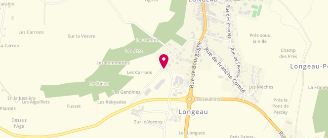 Plan de Intermarché Contact EPONINE SAS, Rue du Vernoy, 52250 Longeau-Percey