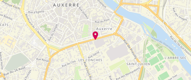 Plan de Access - TotalEnergies, 20 Boulevard Vaulabelle, 89000 Auxerre