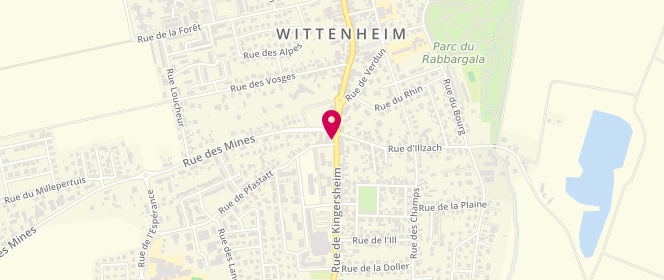 Plan de Super U Wittenheim, Rue de Kingersheim, 68270 Wittenheim