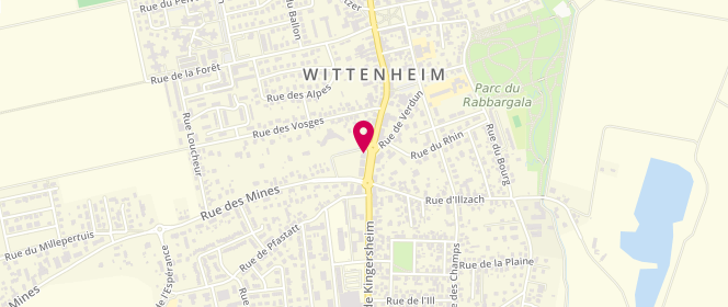 Plan de Esso Wittenheim, 37 Rue de Kingersheim, 68270 Wittenheim