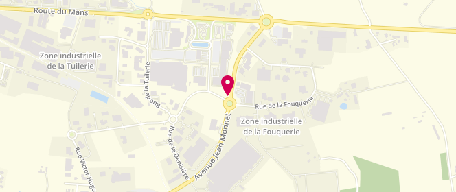 Plan de Access - TotalEnergies, Avenue Jean Monnet, 72300 Solesmes