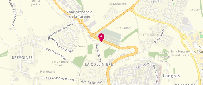Plan de Access - TotalEnergies, Faubourg de la Collinière, 52200 Langres