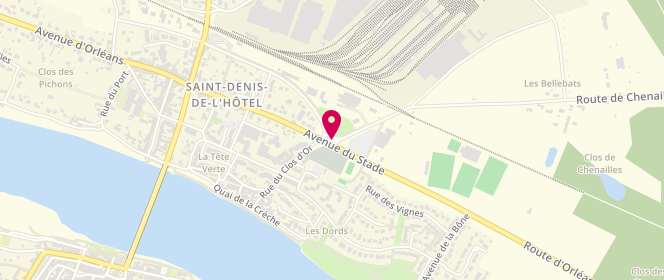 Plan de U Express, 8 Avenue du Stade, 45550 Saint-Denis-de-l'Hôtel