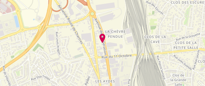 Plan de Access - TotalEnergies, 119 Rue André Dessaux, 45400 Fleury-les-Aubrais