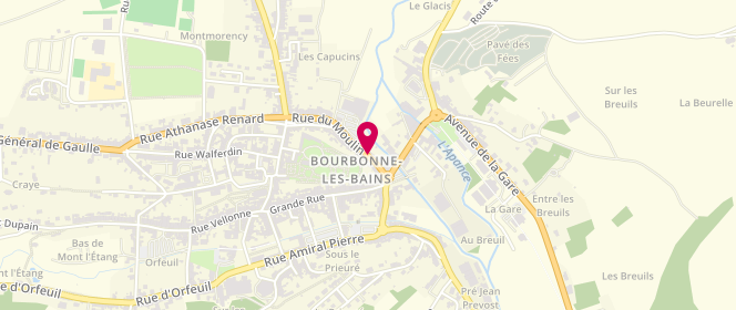 Plan de Carrefour Market, 39 Rue du Moulin, 52400 Bourbonne-les-Bains