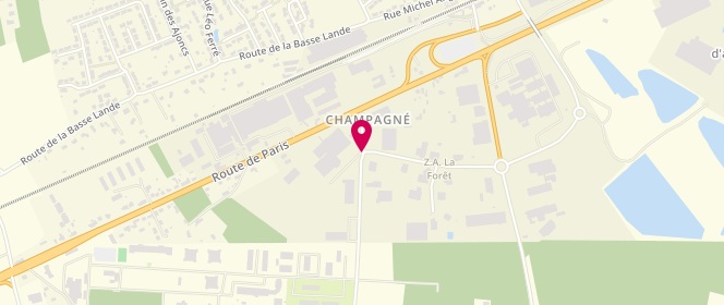 Plan de Intermarché, La Chesnaie Route de Fatines, 72470 Champagné