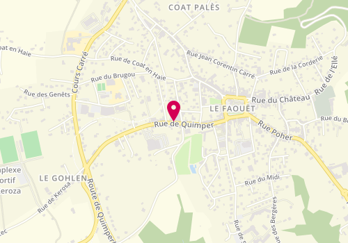 Plan de Carrefour Market le Faouet, Rue de Quimper, 56320 Le Faouët
