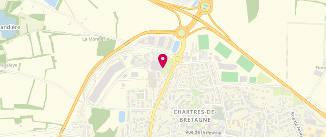 Plan de Carrefour Market, La Croix Aux Potiers, 35131 Chartres-de-Bretagne