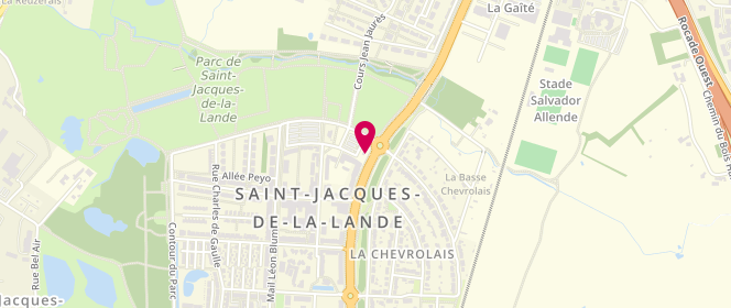 Plan de Carrefour Market, 14 Cours Camille Claudel, 35136 Saint-Jacques-de-la-Lande