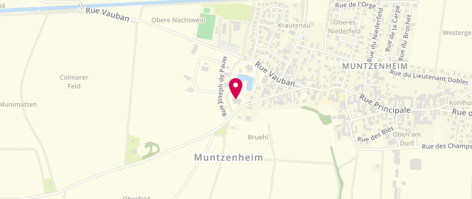 Plan de Access - TotalEnergies, Route de Colmar, 68320 Muntzenheim