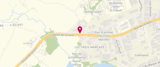 Plan de Access - TotalEnergies, Route de Lorient, 35132 Vezin-le-Coquet