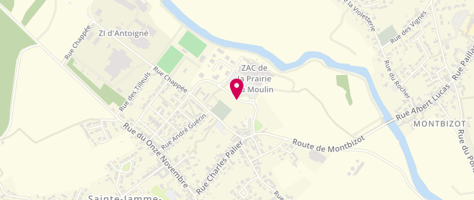 Plan de Super U STE JAMME SUR SARTHE, Zone Artisanale Prairie des Moulins, 72380 Sainte-Jamme-sur-Sarthe