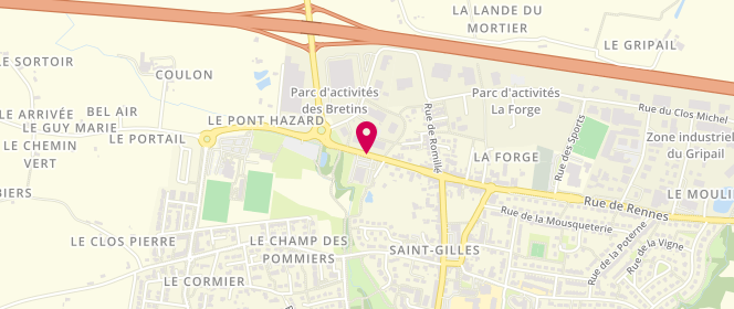 Plan de Carrefour Contact, Rue de Saint-Brieuc, 35590 Saint-Gilles