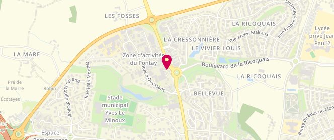 Plan de Access - TotalEnergies, Rue du Général de Gaulle, 35760 Saint-Grégoire