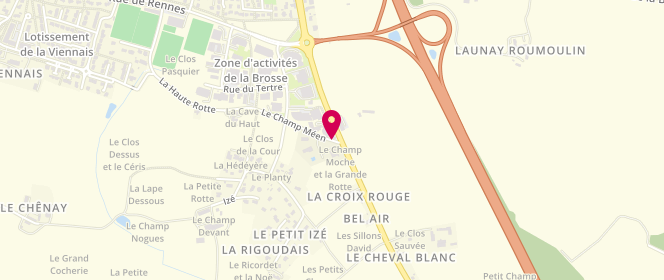 Plan de Access - TotalEnergies, La Brosse, 35520 Chapelle Des Fougeretz