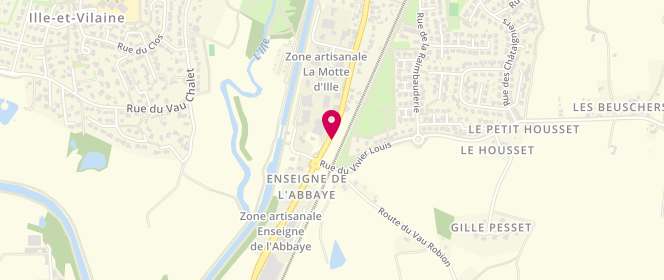 Plan de Esso GARAGE ACTION AUTOMOBILE, 64 Rue de Rennes, 35830 Betton