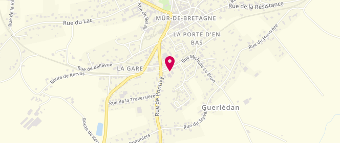 Plan de Intermarché Contact, 5 Route de Pontivy, 22530 Mûr-de-Bretagne