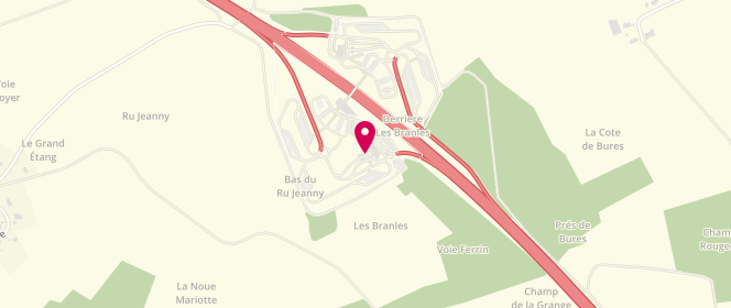 Plan de Access - TotalEnergies, A5 - Aire de Troyes Fresnoy, 10270 Fresnoy-le-Château